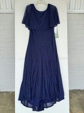 NEW! J.Taylor Blue Sparkle Formal Dress Women's 12
